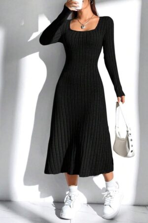 ElegantSheath Dress With Square Neck - Brand: Janes - Women & Kids, Baby Clothes Wholesale - Globality Store
