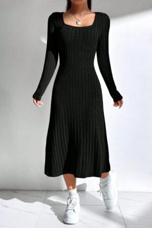 ElegantSheath Dress With Square Neck - Brand: Janes - Women & Kids, Baby Clothes Wholesale - Globality Store