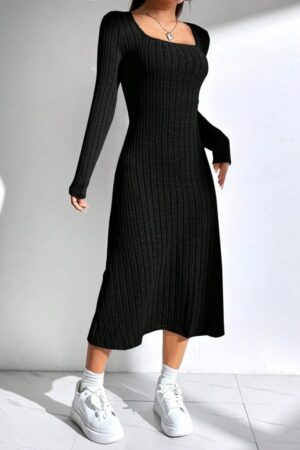 ElegantSheath Dress With Square Neck - Brand: Janes - Women & Kids, Baby Clothes Wholesale - Globality Store