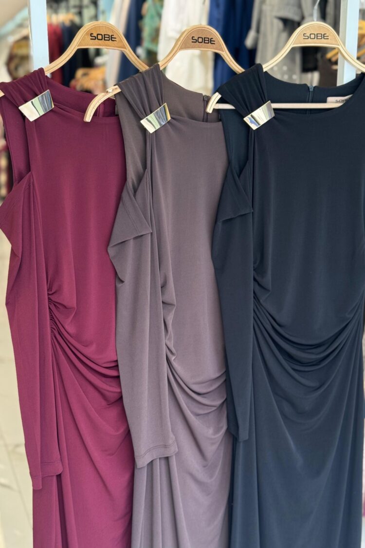 Claret Red Elegant Formal Maxi Sheath Dress