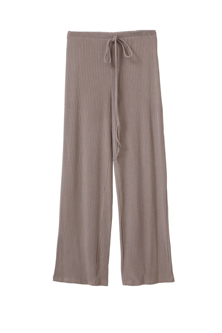 Beige Casual Modest Palazzo Pants With Drawstring - Brand: SOUL - Women & Kids, Baby Clothes Wholesale - Globality Store