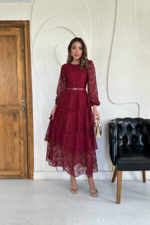 Wholesale Burgundy Kat Kat Lace Dress - Brand: Elisa - Women & Kids, Baby Clothes Wholesale - Globality Store