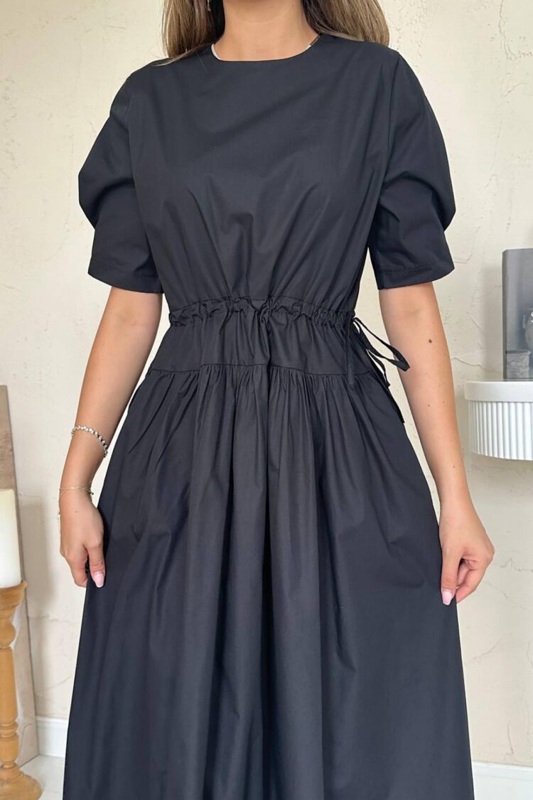 WholesaleTunnel Detail Poplin Dress