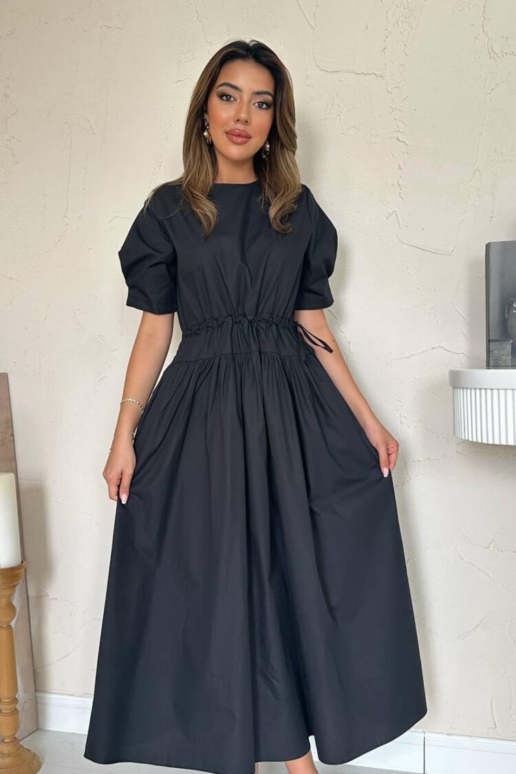 WholesaleTunnel Detail Poplin Dress