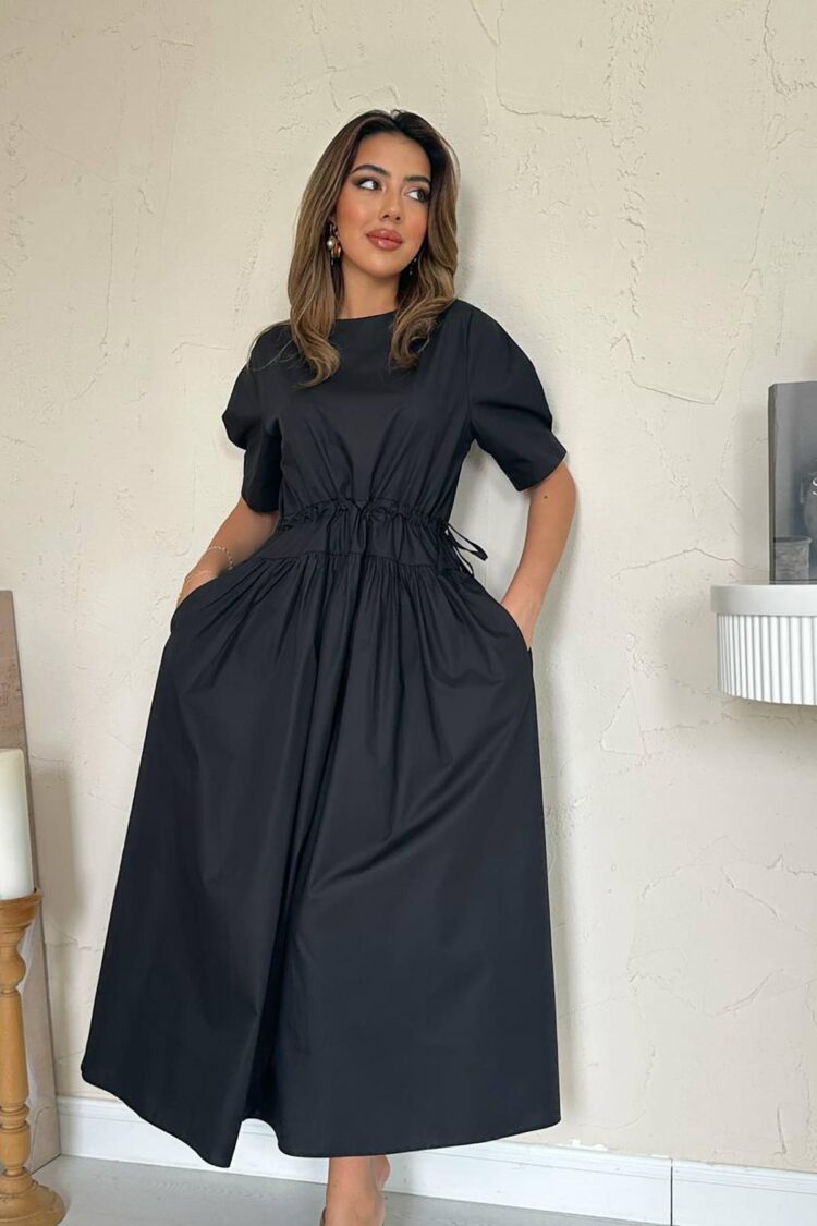 WholesaleTunnel Detail Poplin Dress