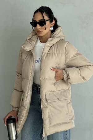 Puffer Jacket With Hooded Collar - Brand: My Jest Fashion - Women & Kids, Baby Clothes Wholesale - Globality Store