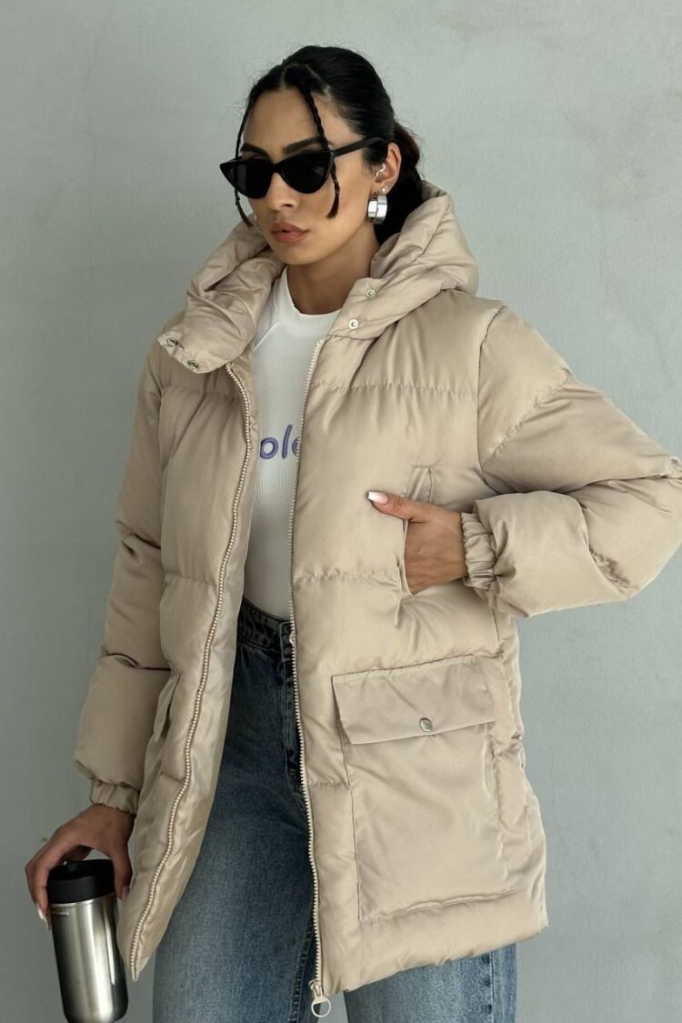 Puffer Jacket With Hooded Collar - Brand: My Jest Fashion - Women & Kids, Baby Clothes Wholesale - Globality Store