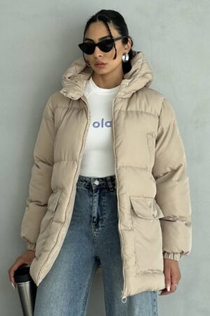 Puffer Jacket With Hooded Collar - Brand: My Jest Fashion - Women & Kids, Baby Clothes Wholesale - Globality Store
