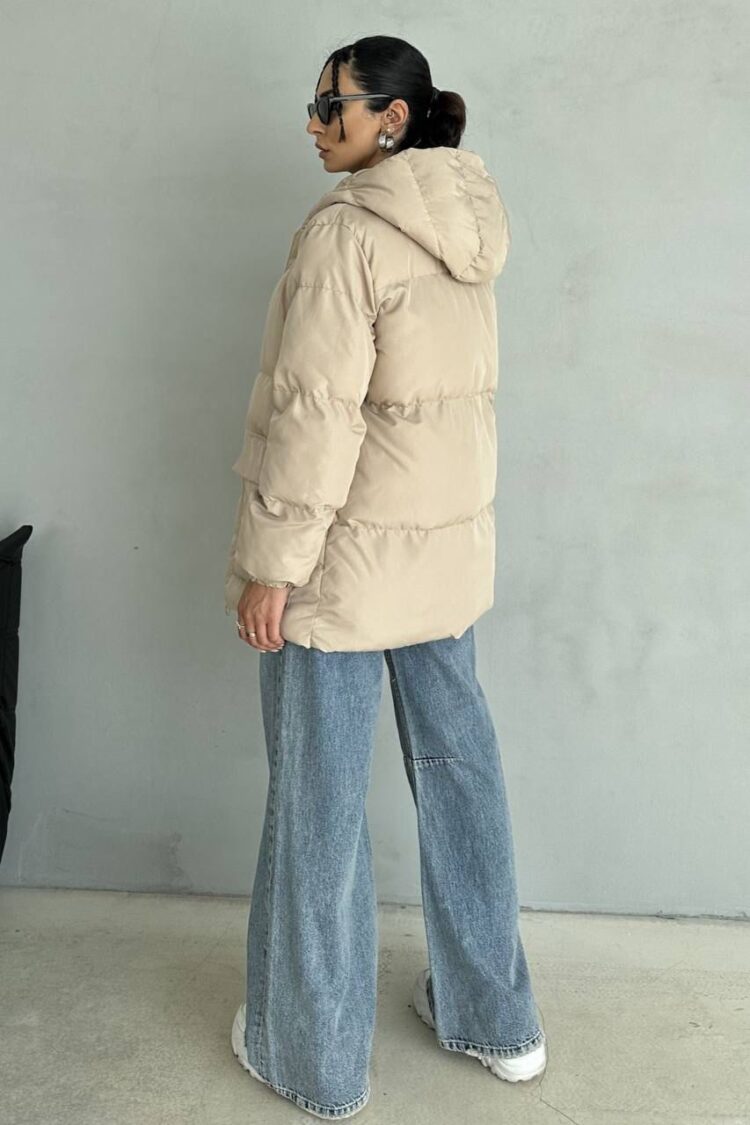 Puffer Jacket With Hooded Collar