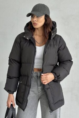 Puffer Jacket With Oversized Fit & Hooded Collar - Brand: My Jest Fashion - Women & Kids, Baby Clothes Wholesale - Globality Store