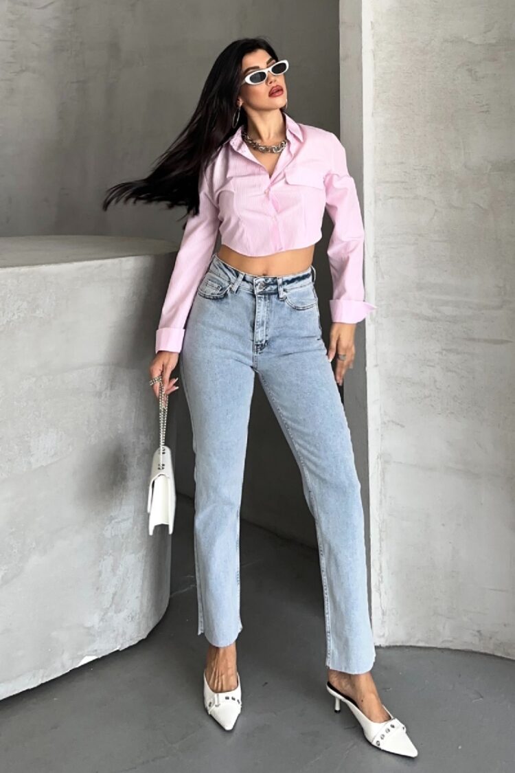 Mom Jeans High Waist Straight Leg Buttoned - Brand: XLove - Women & Kids, Baby Clothes Wholesale - Globality Store