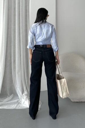 Blue High Waist Mom Jeans With Wide Leg - Brand: XLove - Women & Kids, Baby Clothes Wholesale - Globality Store