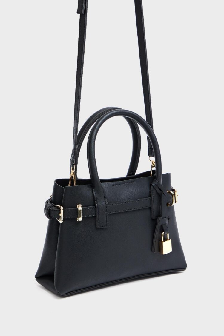 Mini Lock Detailed Hand and Shoulder Bag Black - Brand: Mina Fashion - Women & Kids, Baby Clothes Wholesale - Globality Store