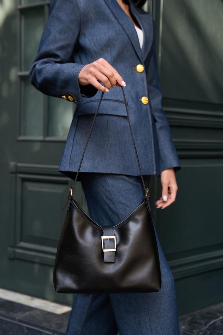 Gold Buckle Detailed Hand and Shoulder Bag Black - Brand: Mina Fashion - Women & Kids, Baby Clothes Wholesale - Globality Store
