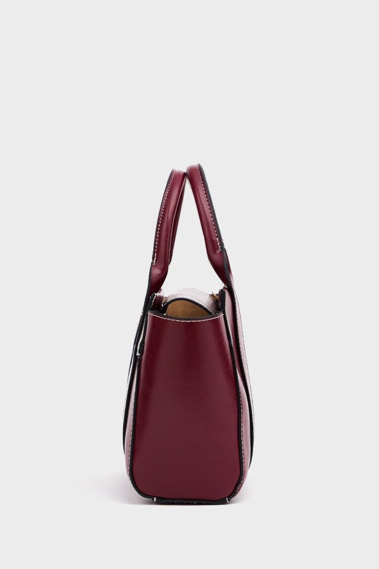 Mini Tote Hand and Shoulder Bag Burgundy - Brand: Mina Fashion - Women & Kids, Baby Clothes Wholesale - Globality Store
