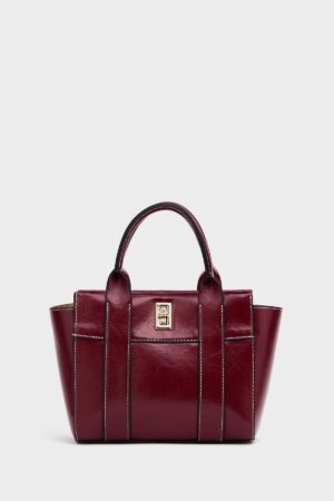 Mini Tote Hand and Shoulder Bag Burgundy - Brand: Mina Fashion - Women & Kids, Baby Clothes Wholesale - Globality Store