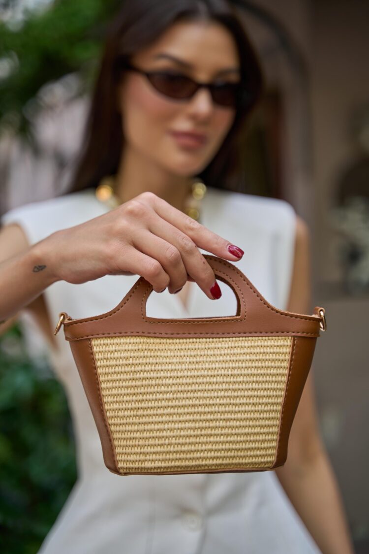 Mini Wire Mesh Detailed Cross Bag Taba Wire Mesh - Brand: Mina Fashion - Women & Kids, Baby Clothes Wholesale - Globality Store