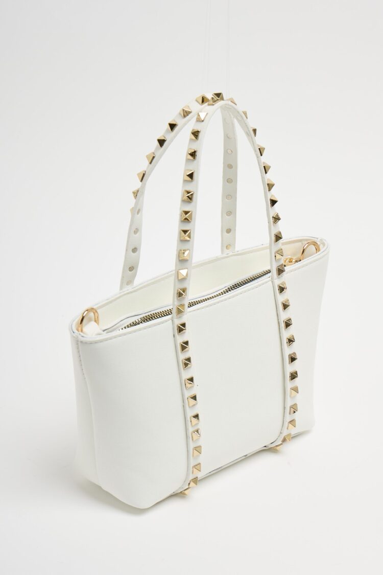 Staple Detailed PU Leather Buckle Hand and Shoulder Bag White - Brand: Mina Fashion - Women & Kids, Baby Clothes Wholesale - Globality Store
