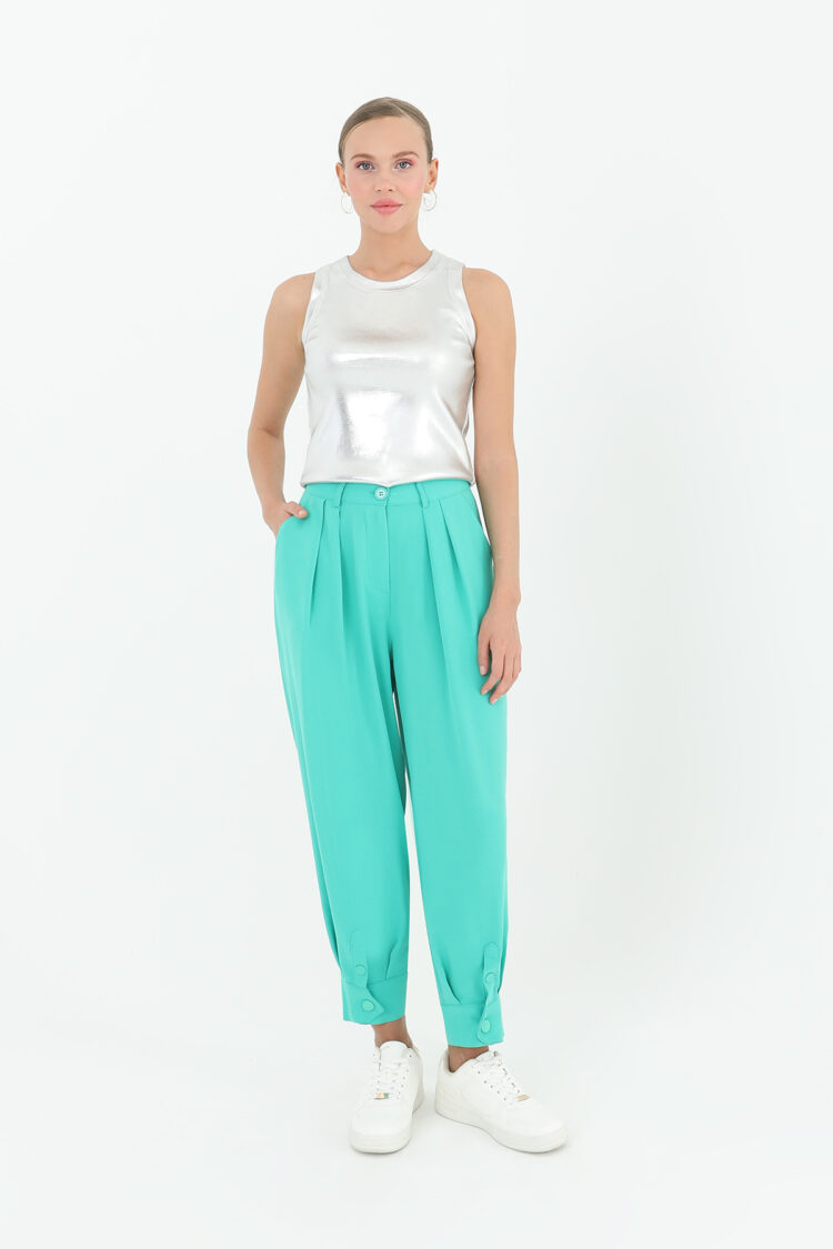 Green Casual Elegant Vintage Retro Pants - Brand: Puane - Women & Kids, Baby Clothes Wholesale - Globality Store