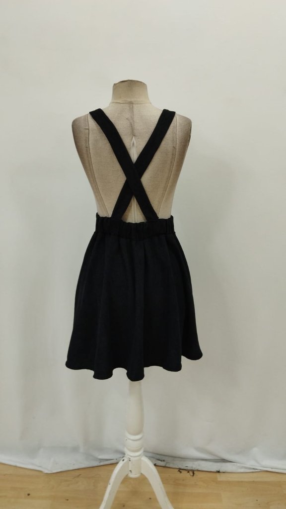 Skater Dress With Long Sleeves And Round Neck