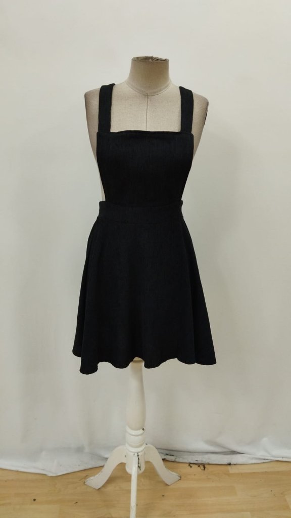Skater Dress With Long Sleeves And Round Neck