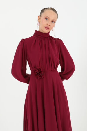 Claret Red Fit And Flare Dress - Brand: Puane - Women & Kids, Baby Clothes Wholesale - Globality Store