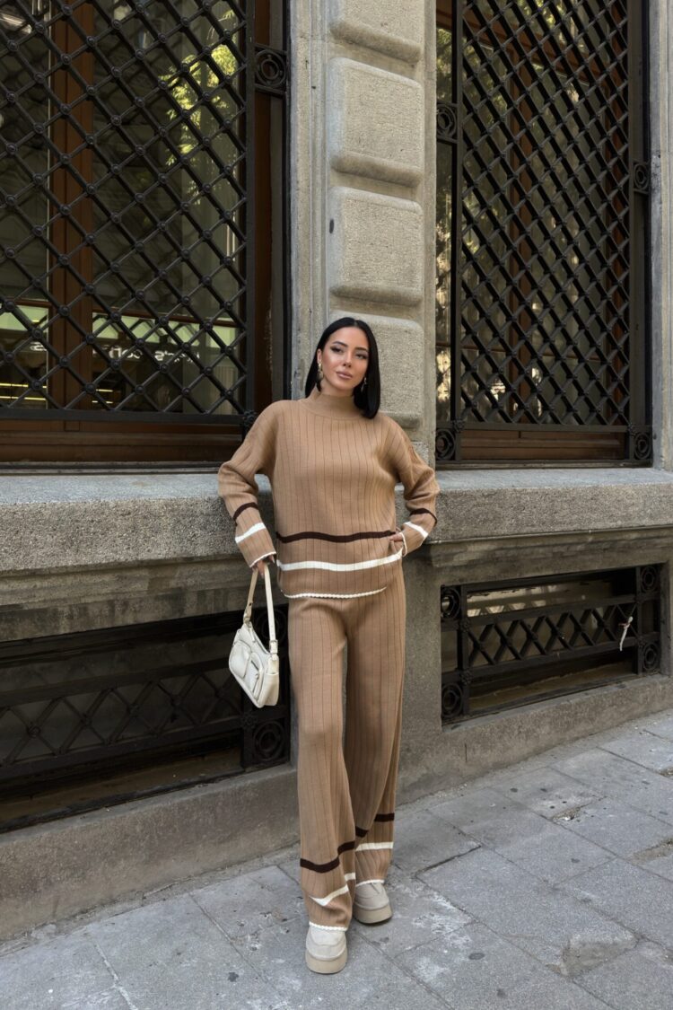 Beige Casual Elegant Modest Suit