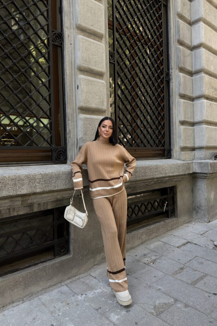 Beige Casual Elegant Modest Suit