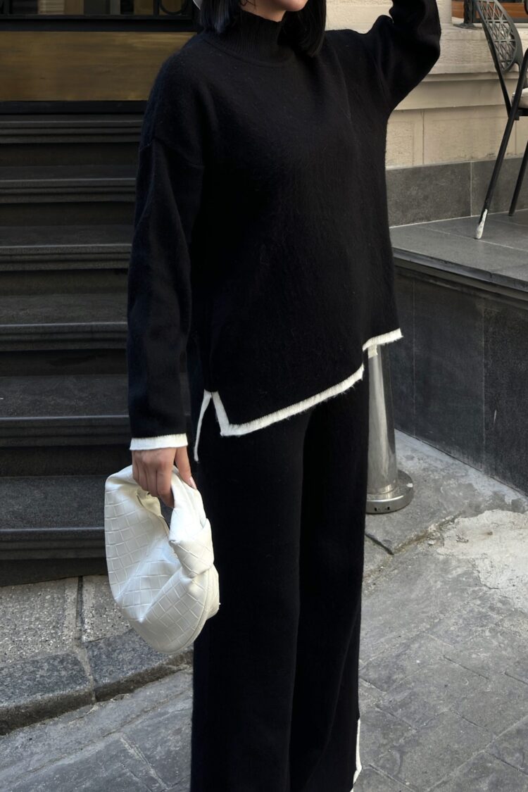 Palazzo Suit With High Neck Oversized Fit