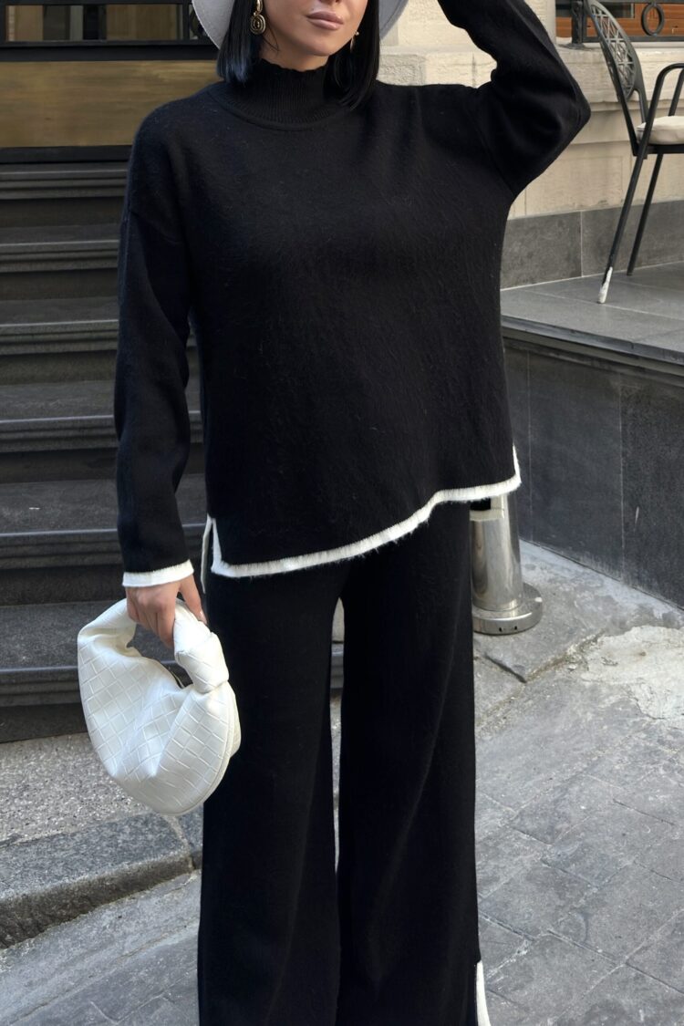 Palazzo Suit With High Neck Oversized Fit