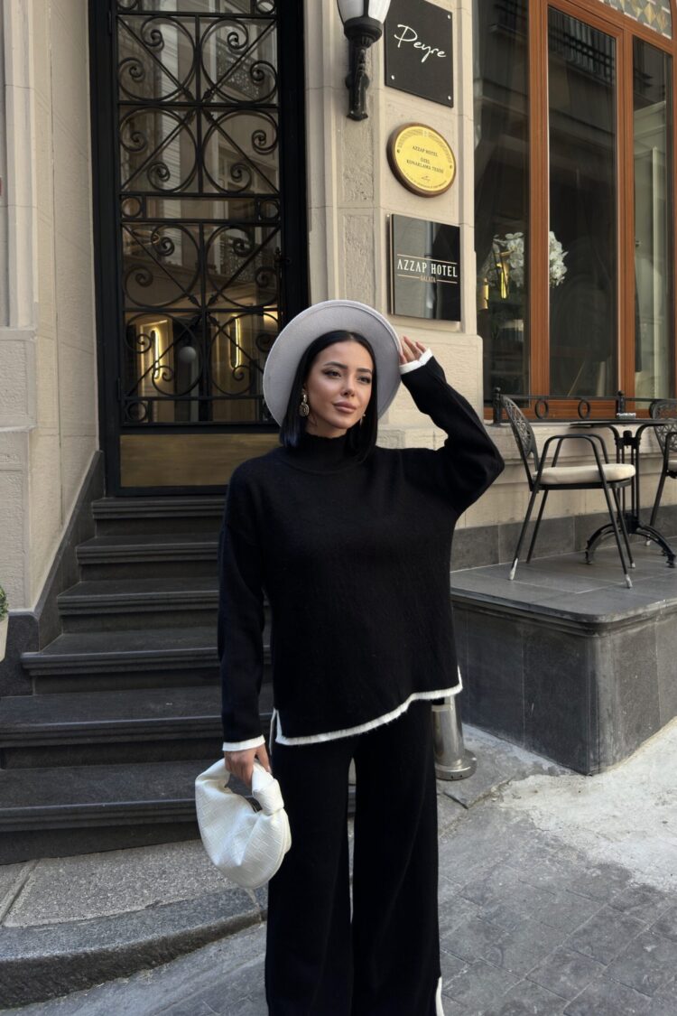 Palazzo Suit With High Neck Oversized Fit