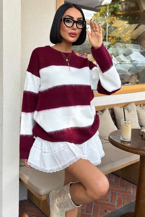 Sweater With Striped Design - Brand: Sobe Istanbul - Women & Kids, Baby Clothes Wholesale - Globality Store