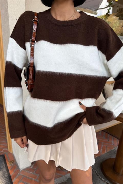 Striped Oversized Fit Sweater