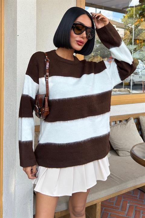Striped Oversized Fit Sweater