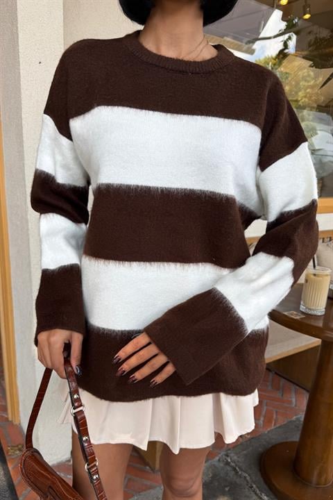 Striped Oversized Fit Sweater