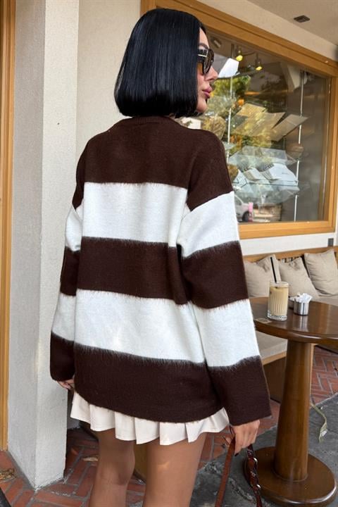 Striped Oversized Fit Sweater