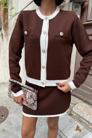 Elegant Slim Fit Bodycon Mini Skirt Set - Brand: Sobe Istanbul - Women & Kids, Baby Clothes Wholesale - Globality Store