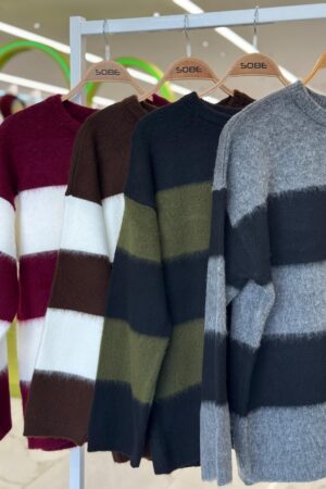 Sweater With Striped Design - Brand: Sobe Istanbul - Women & Kids, Baby Clothes Wholesale - Globality Store