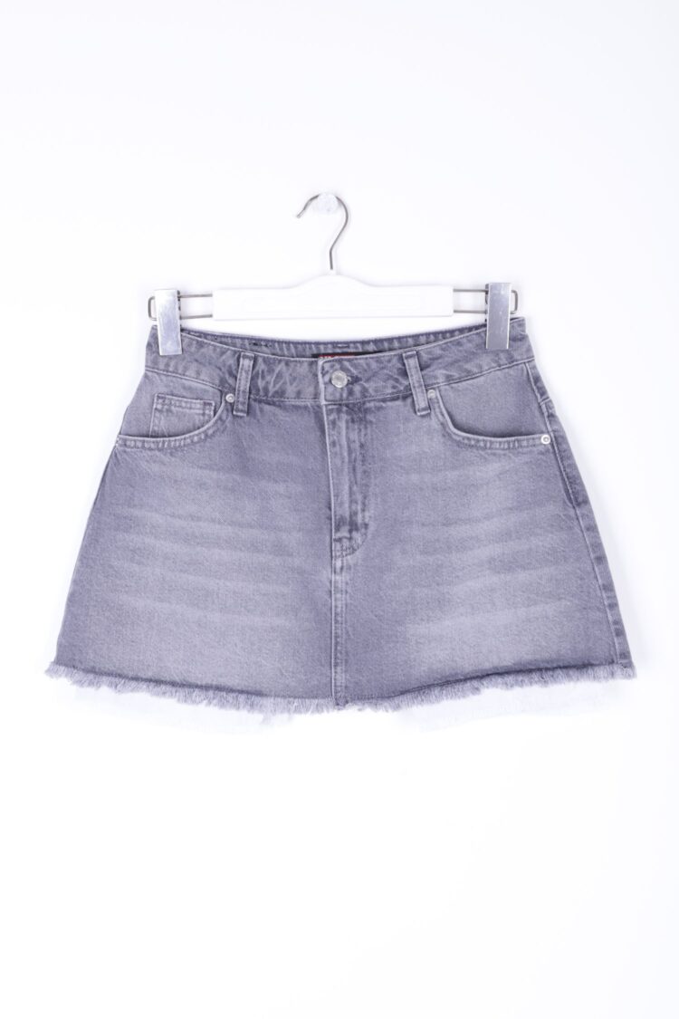 Mini Denim Skirt With Lining Detail