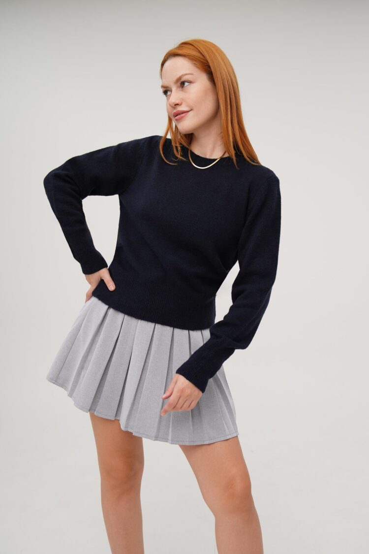 Crew Neck Basic WholesaleKnitted Sweater
