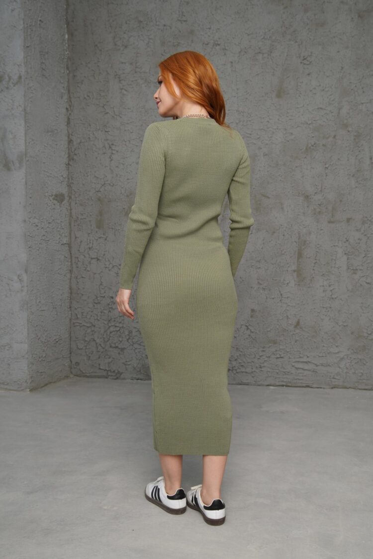 WholesaleKnitwear Long Ribbed Dress