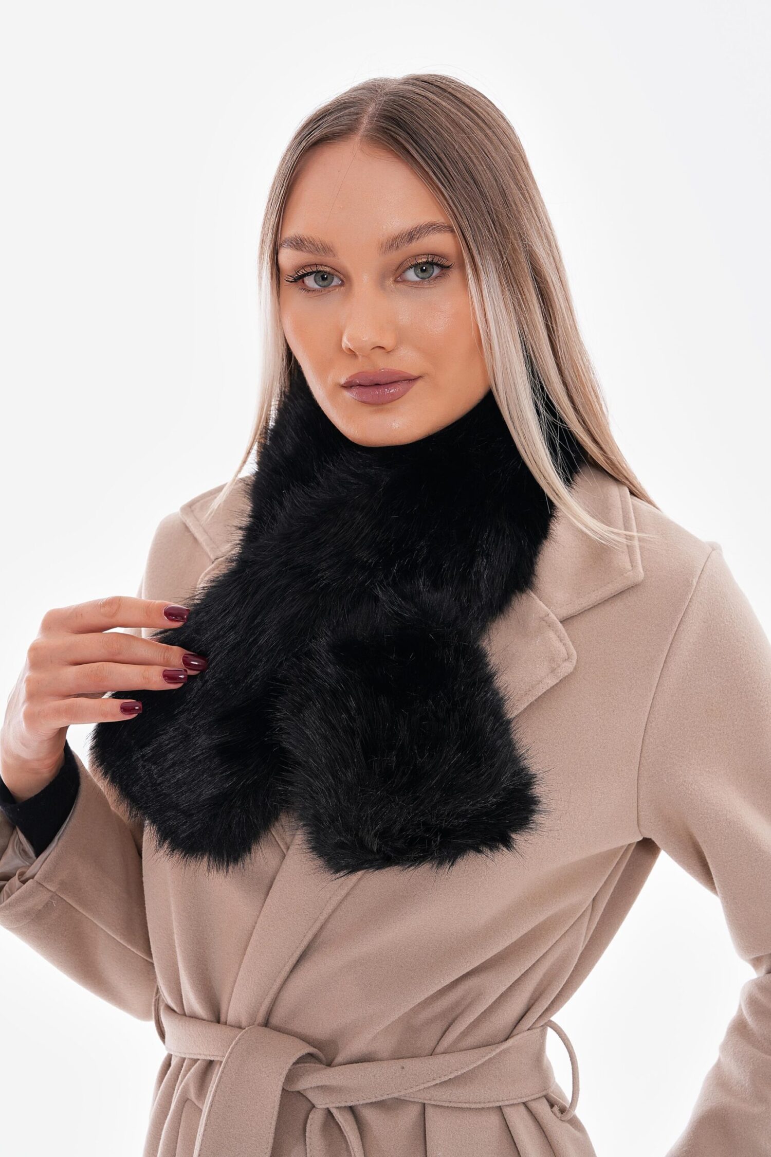 Mango Fabric Internal Fur Scarf - Brand: Axesoire - Women & Kids, Baby Clothes Wholesale - Globality Store