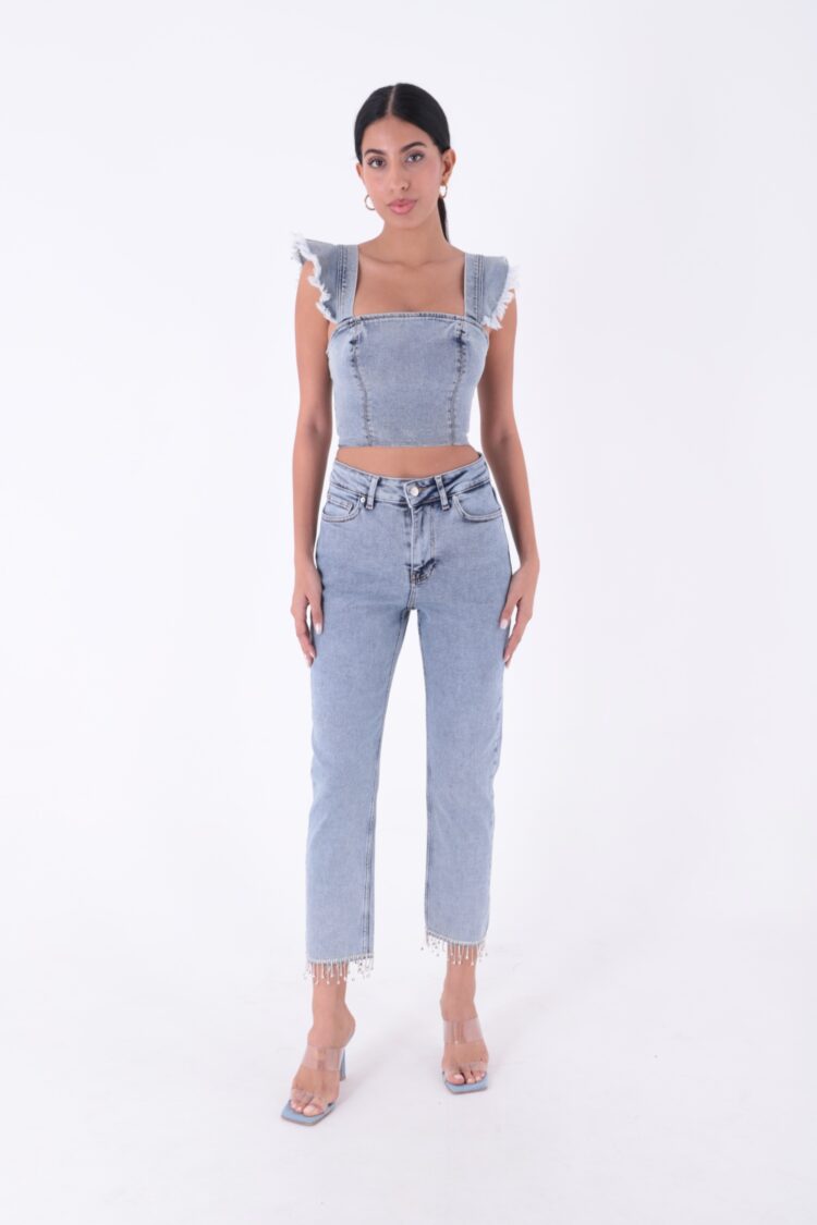 Seamless Mom Jeans With Hem - Brand: XLove - Women & Kids, Baby Clothes Wholesale - Globality Store