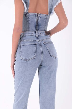 Seamless Mom Jeans With Hem - Brand: XLove - Women & Kids, Baby Clothes Wholesale - Globality Store