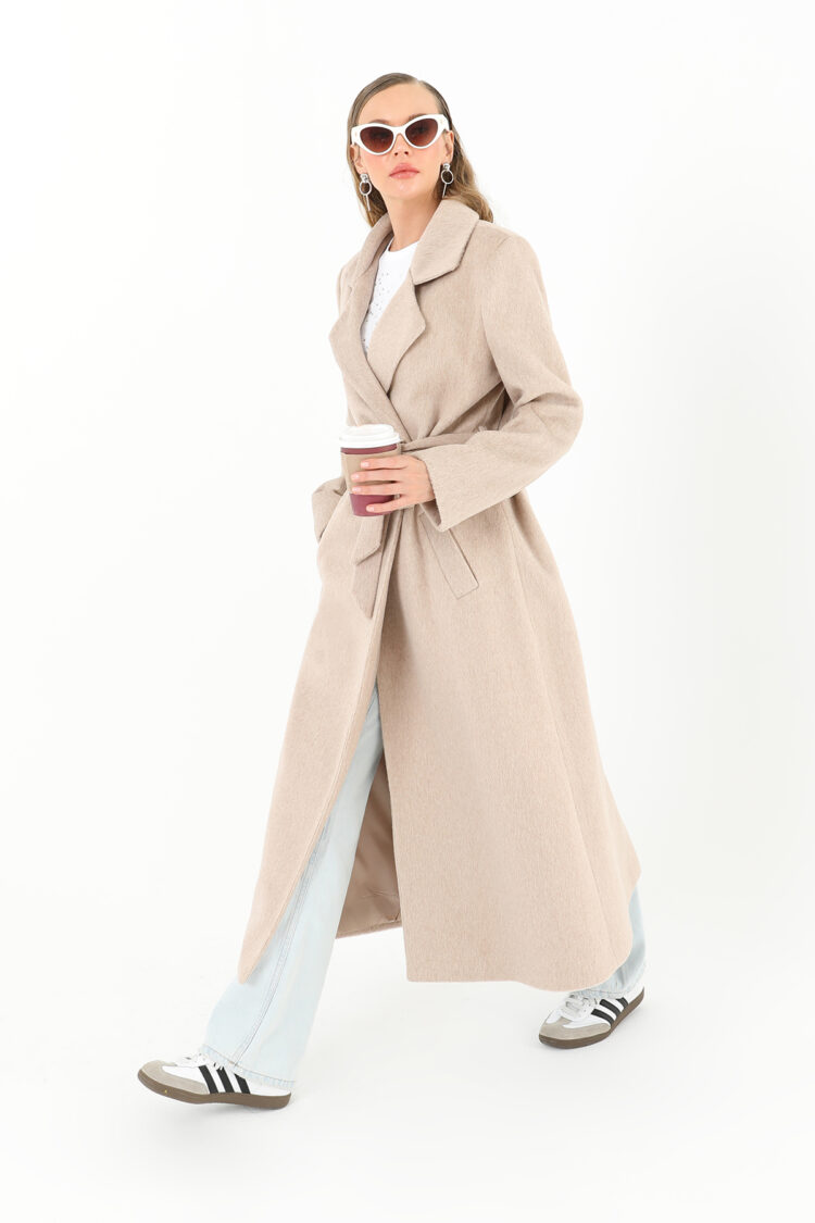Women's Double Breasted Belted Coat
