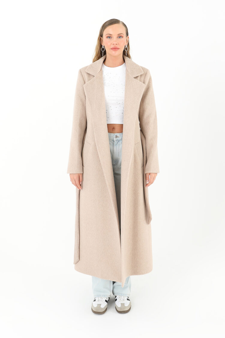 Women's Double Breasted Belted Coat - Brand: Puane - Women & Kids, Baby Clothes Wholesale - Globality Store
