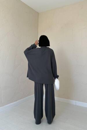Classic Ribbed Sweater And Trouser Set - Smoke - Brand: Elisa - Women & Kids, Baby Clothes Wholesale - Globality Store