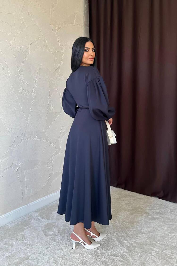 Rose Detailed Scuba Dress