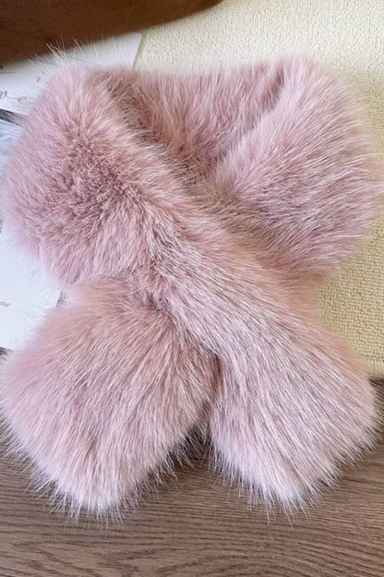 Mango Fabric Interlining Fur Scarf - Brand: Axesoire - Women & Kids, Baby Clothes Wholesale - Globality Store