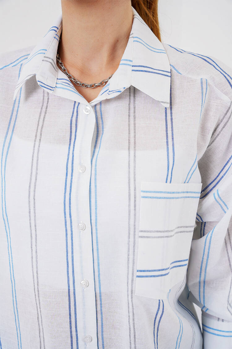 Striped Oversize Shirt 20278
